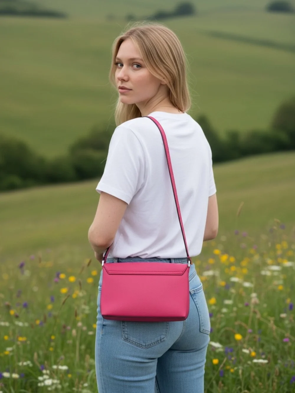 Kate Spade Sally Newberry bright pink crossbody bag - Picture 2 of 5